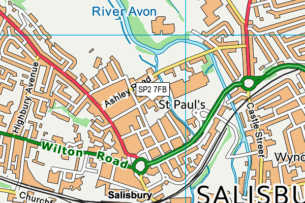 SP2 7FB map - OS VectorMap District (Ordnance Survey)