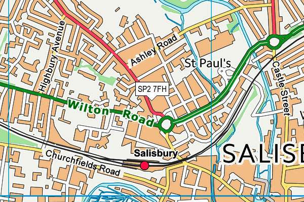 SP2 7FH map - OS VectorMap District (Ordnance Survey)