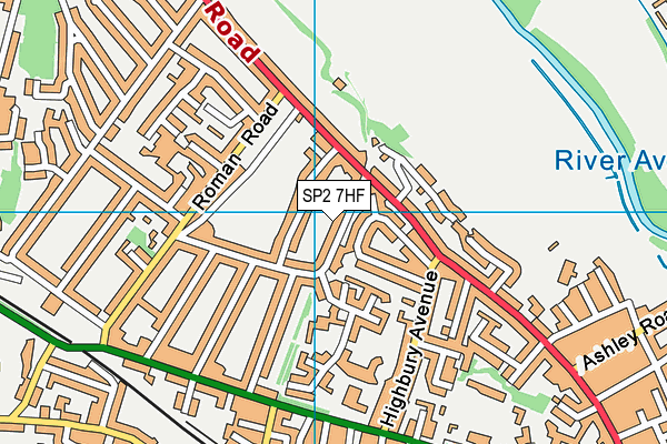 SP2 7HF map - OS VectorMap District (Ordnance Survey)