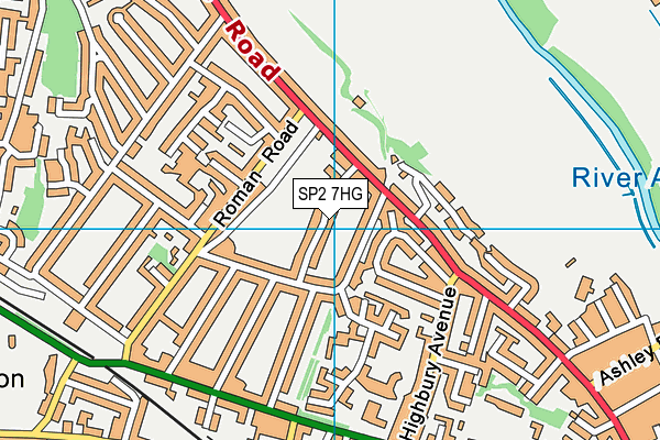 SP2 7HG map - OS VectorMap District (Ordnance Survey)