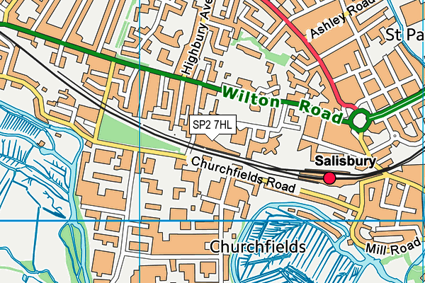 SP2 7HL map - OS VectorMap District (Ordnance Survey)