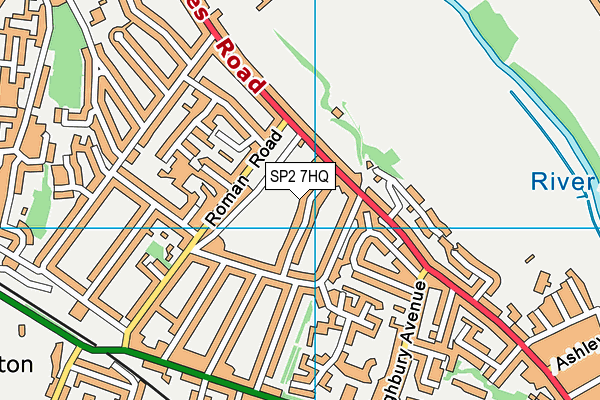 SP2 7HQ map - OS VectorMap District (Ordnance Survey)