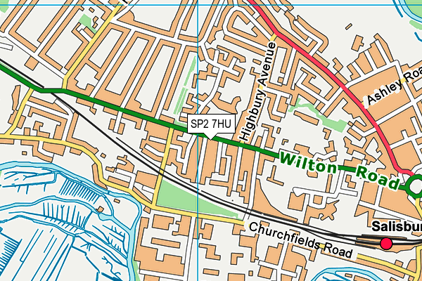 SP2 7HU map - OS VectorMap District (Ordnance Survey)