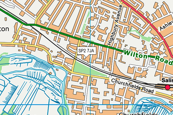 SP2 7JA map - OS VectorMap District (Ordnance Survey)