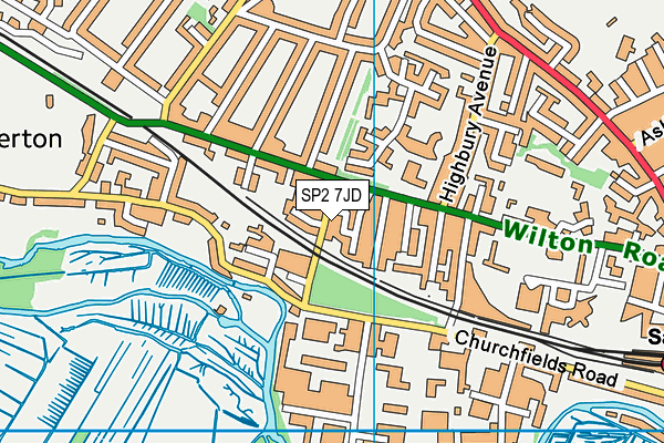 SP2 7JD map - OS VectorMap District (Ordnance Survey)