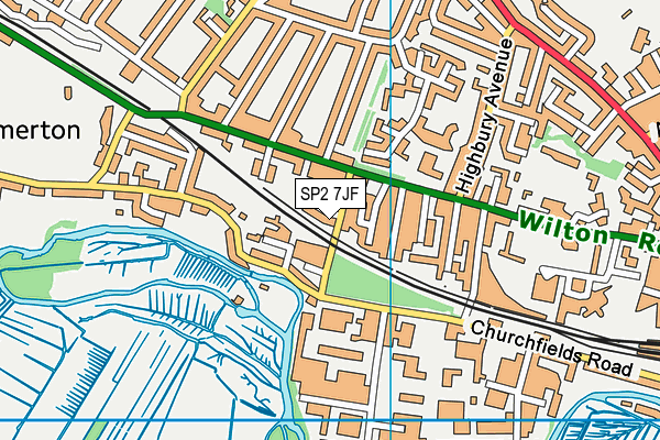 SP2 7JF map - OS VectorMap District (Ordnance Survey)