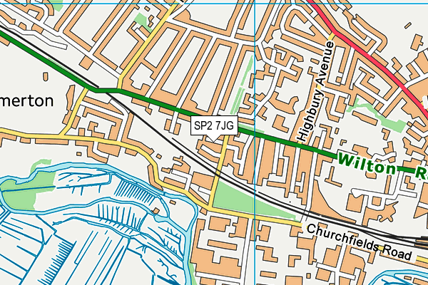 SP2 7JG map - OS VectorMap District (Ordnance Survey)