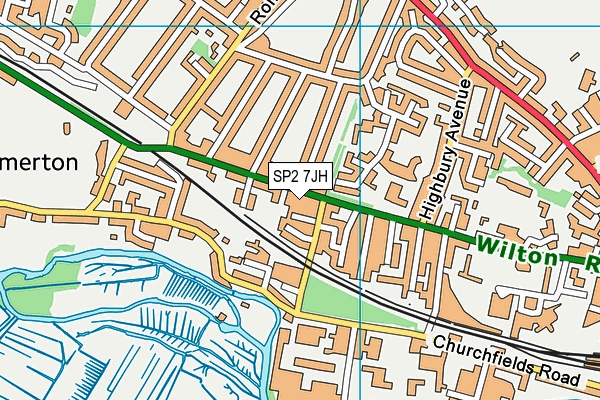 SP2 7JH map - OS VectorMap District (Ordnance Survey)