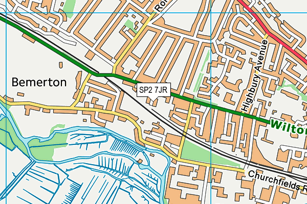 SP2 7JR map - OS VectorMap District (Ordnance Survey)