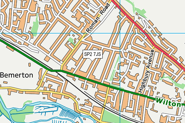 SP2 7JS map - OS VectorMap District (Ordnance Survey)