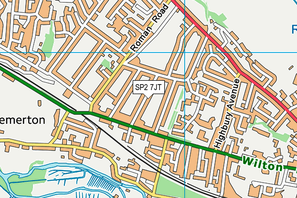 SP2 7JT map - OS VectorMap District (Ordnance Survey)