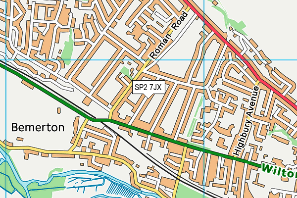 SP2 7JX map - OS VectorMap District (Ordnance Survey)