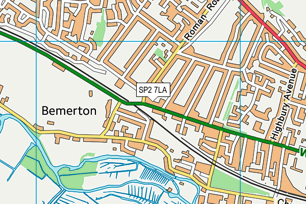 SP2 7LA map - OS VectorMap District (Ordnance Survey)