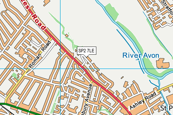 SP2 7LE map - OS VectorMap District (Ordnance Survey)