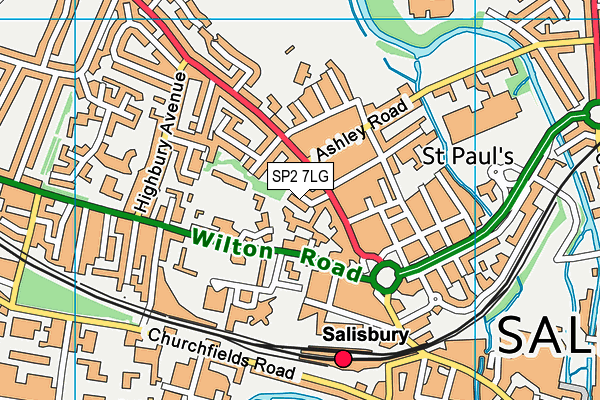 SP2 7LG map - OS VectorMap District (Ordnance Survey)