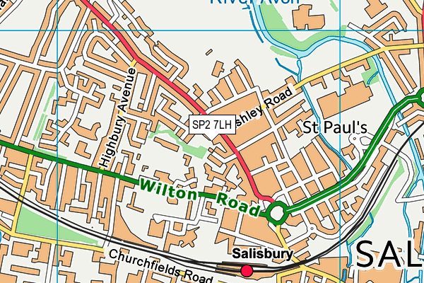 SP2 7LH map - OS VectorMap District (Ordnance Survey)