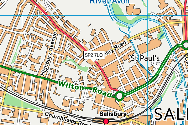 SP2 7LQ map - OS VectorMap District (Ordnance Survey)