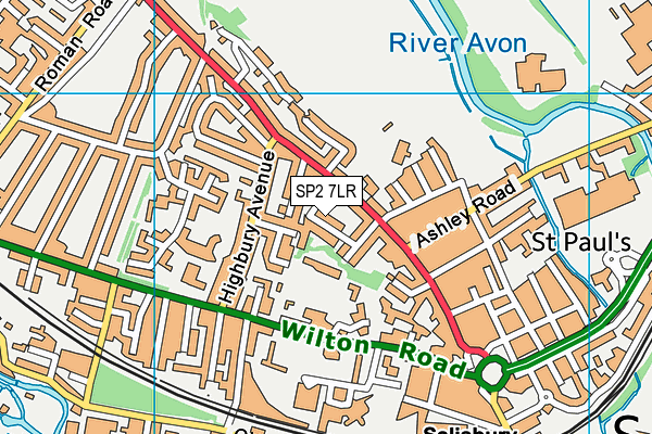 SP2 7LR map - OS VectorMap District (Ordnance Survey)