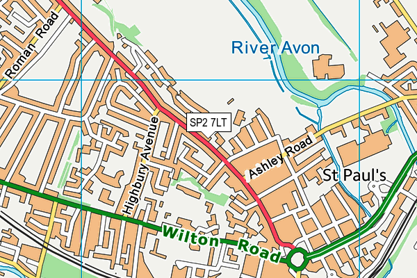 SP2 7LT map - OS VectorMap District (Ordnance Survey)