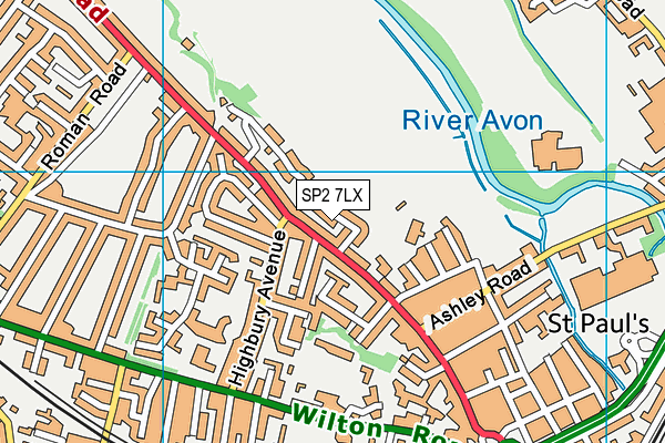 SP2 7LX map - OS VectorMap District (Ordnance Survey)