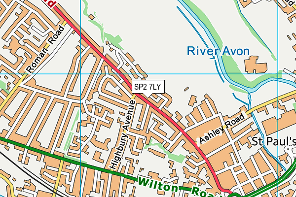 SP2 7LY map - OS VectorMap District (Ordnance Survey)