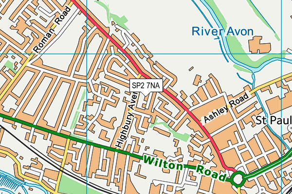 SP2 7NA map - OS VectorMap District (Ordnance Survey)