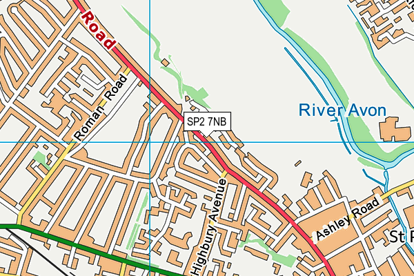 SP2 7NB map - OS VectorMap District (Ordnance Survey)