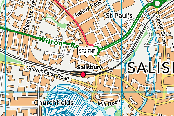 SP2 7NF map - OS VectorMap District (Ordnance Survey)