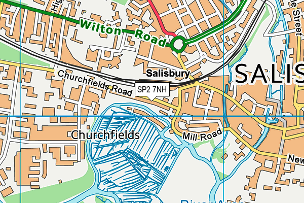 SP2 7NH map - OS VectorMap District (Ordnance Survey)