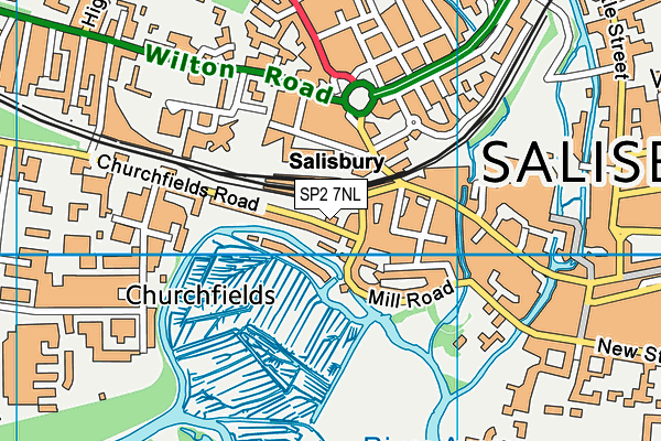 SP2 7NL map - OS VectorMap District (Ordnance Survey)