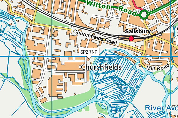 SP2 7NP map - OS VectorMap District (Ordnance Survey)