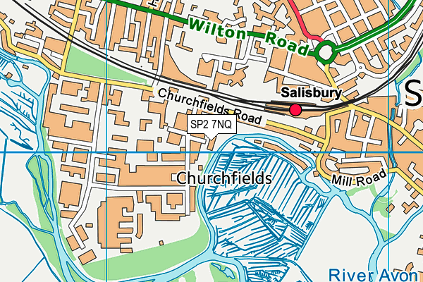 SP2 7NQ map - OS VectorMap District (Ordnance Survey)