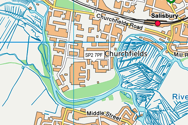 SP2 7PF map - OS VectorMap District (Ordnance Survey)