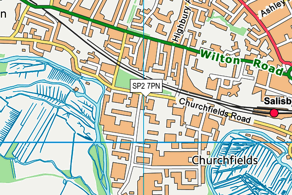 SP2 7PN map - OS VectorMap District (Ordnance Survey)