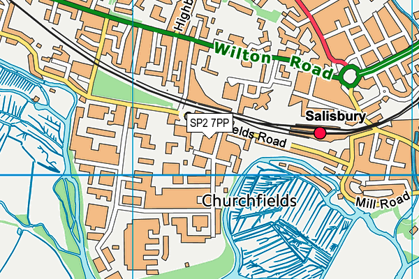 SP2 7PP map - OS VectorMap District (Ordnance Survey)