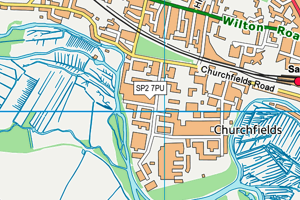 SP2 7PU map - OS VectorMap District (Ordnance Survey)