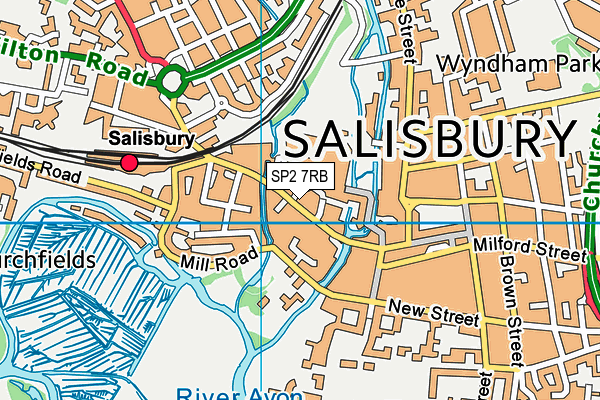 Curves For Women (Salisbury) (Closed) map (SP2 7RB) - OS VectorMap District (Ordnance Survey)