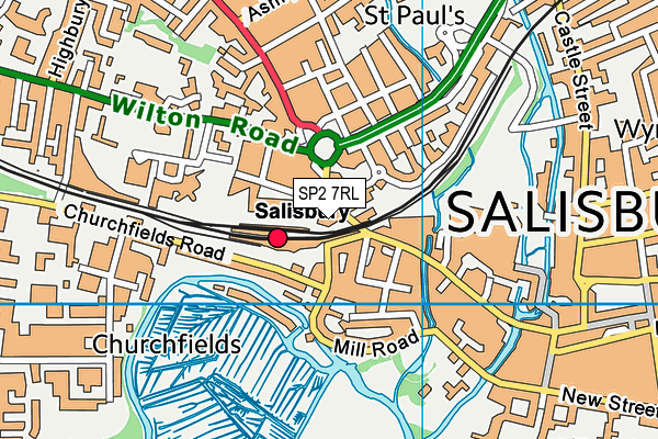 SP2 7RL map - OS VectorMap District (Ordnance Survey)