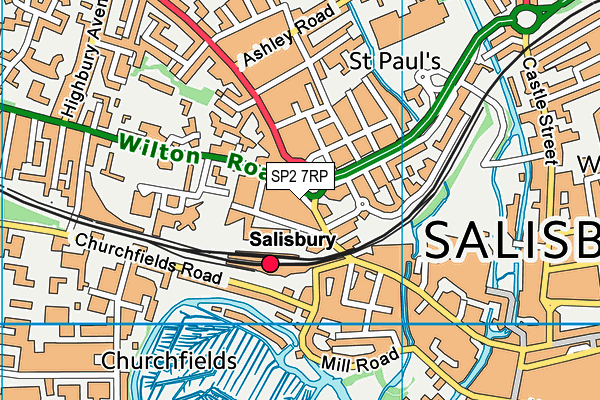 SP2 7RP map - OS VectorMap District (Ordnance Survey)