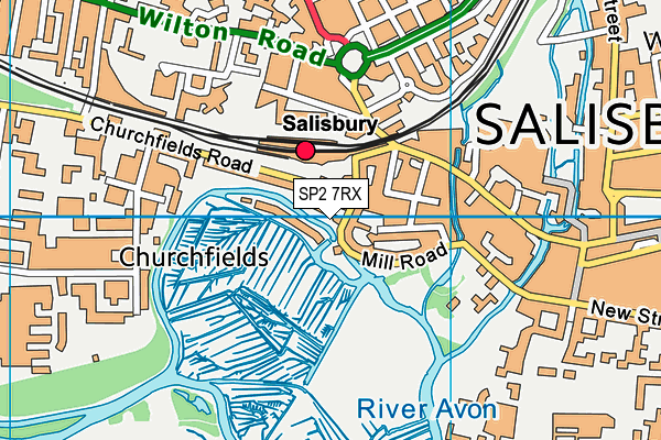 SP2 7RX map - OS VectorMap District (Ordnance Survey)