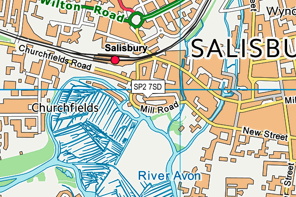 SP2 7SD map - OS VectorMap District (Ordnance Survey)