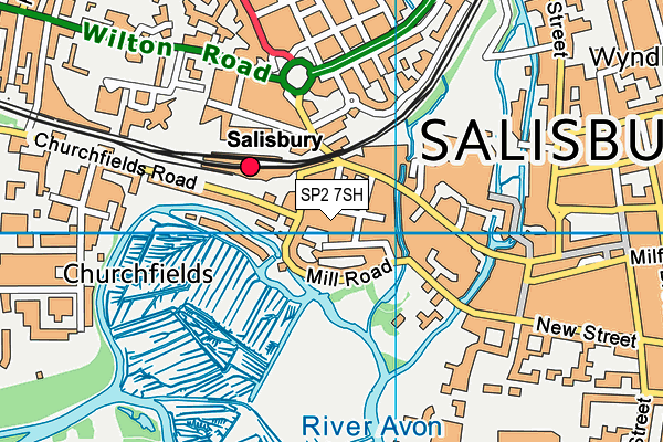 SP2 7SH map - OS VectorMap District (Ordnance Survey)