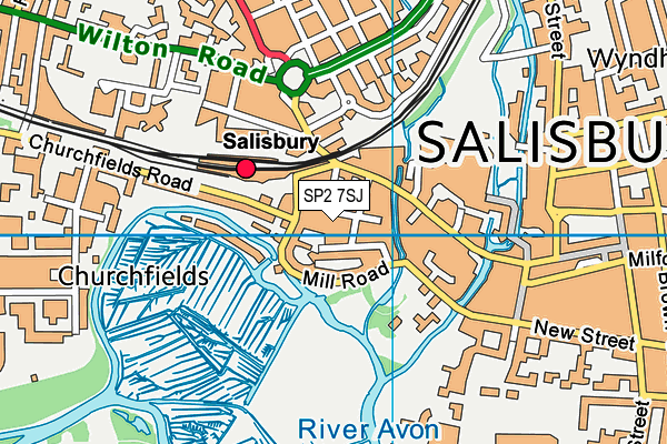 SP2 7SJ map - OS VectorMap District (Ordnance Survey)