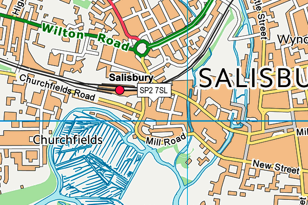 SP2 7SL map - OS VectorMap District (Ordnance Survey)