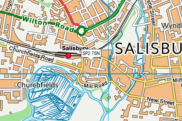 SP2 7SN map - OS VectorMap District (Ordnance Survey)