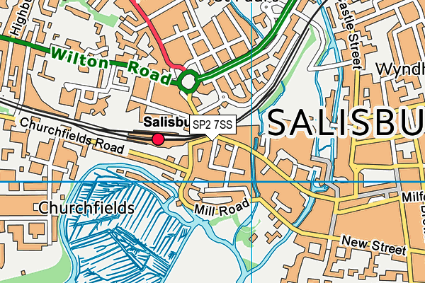 SP2 7SS map - OS VectorMap District (Ordnance Survey)