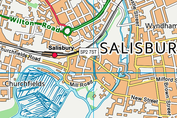 SP2 7ST map - OS VectorMap District (Ordnance Survey)