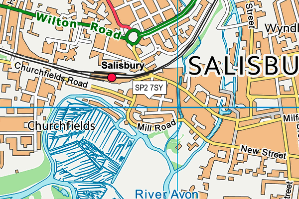 SP2 7SY map - OS VectorMap District (Ordnance Survey)