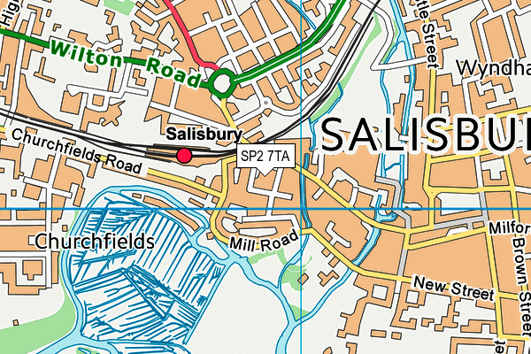 SP2 7TA map - OS VectorMap District (Ordnance Survey)