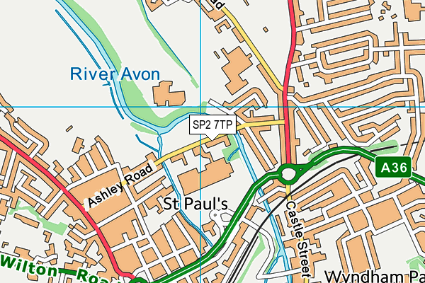 SP2 7TP map - OS VectorMap District (Ordnance Survey)